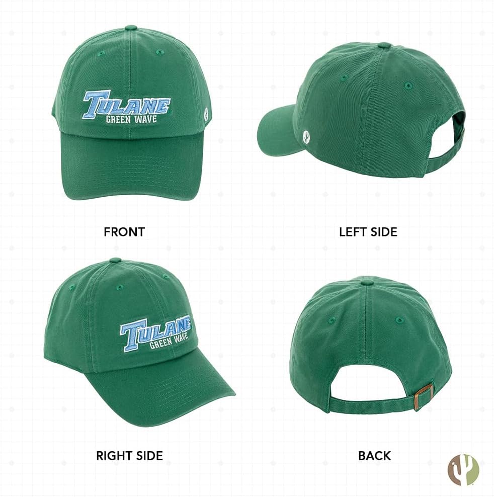 Desert Cactus Tulane University Baseball Hat Green Wave Brimmed Embroidered Hats Cap Adjustable Cloth Strap Adult (Style C) - Image 3