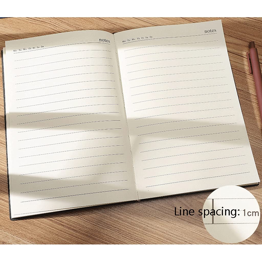 Journal taccuino Journal Classico Linea Orizzontale in Pelle Morbida Notebook 5 Confezioni semplici diario Adatto agli Studenti per Creare Piani scrivendo Affari dell'ufficio Scolastico