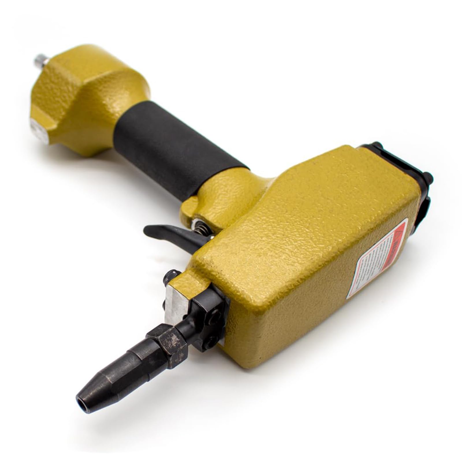 Burcgina Pneumatic Punch Gun, Metal Plate Air Punching Machine Air Hole Puncher Tool for Iron Plates, 3-6.5mm Punching Diameter, 1/4 Inch Intake Gold,1