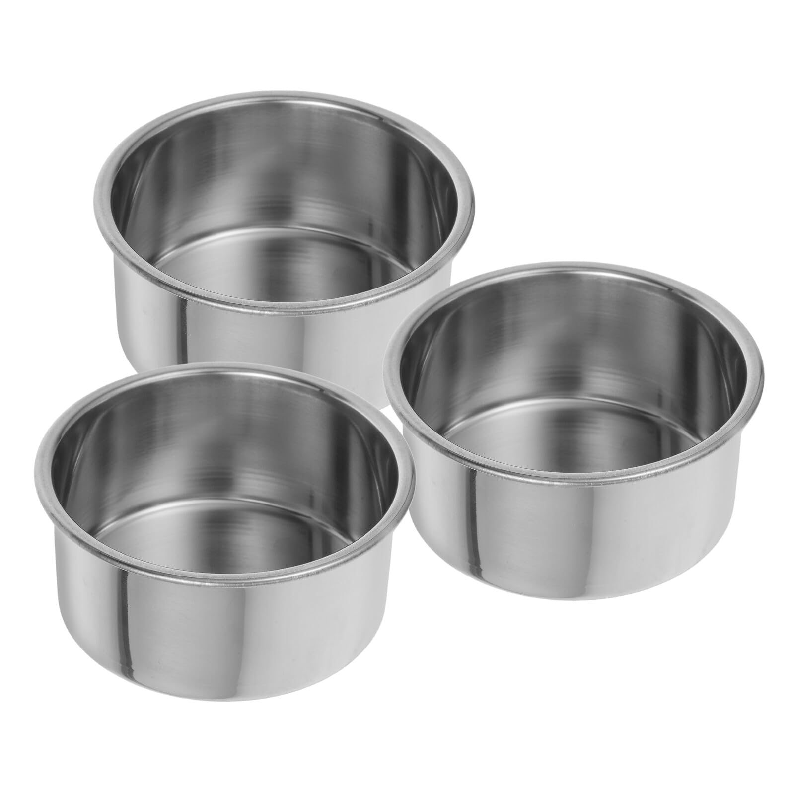 FRCOLOR Set 3 Mini Teglie Rotonde per Torte in Acciaio Inox 10 Cm, Tortiere Piccole per Dolci e Crostate, Antiaderenti e Facili da Pulire, per Cucina Domestica e Ristorazione