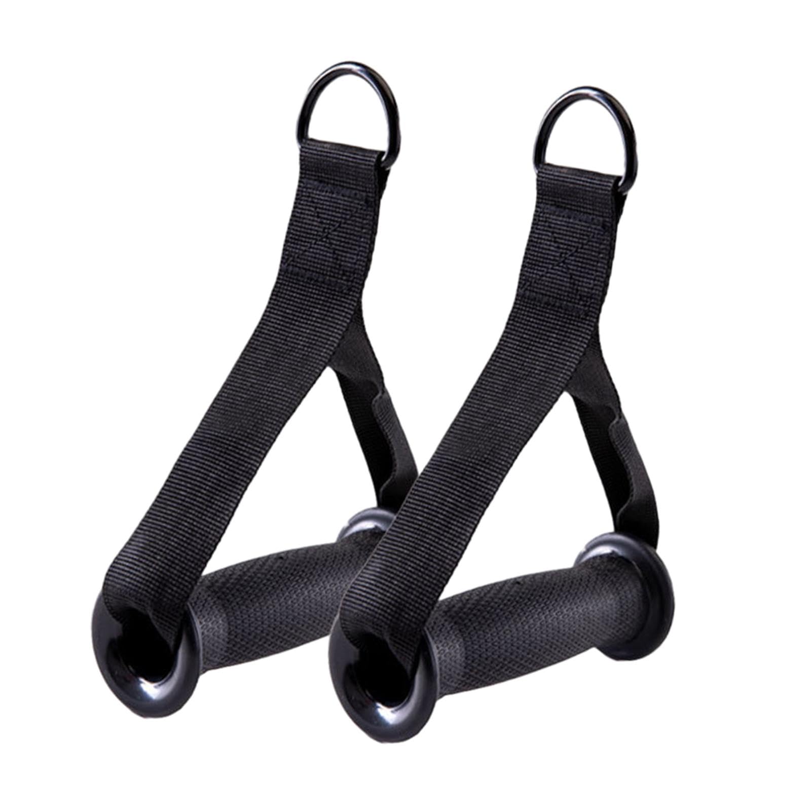 Resistance Band Handles Grips Black Cable Machine Handles for Yoga Pull Down-image-22