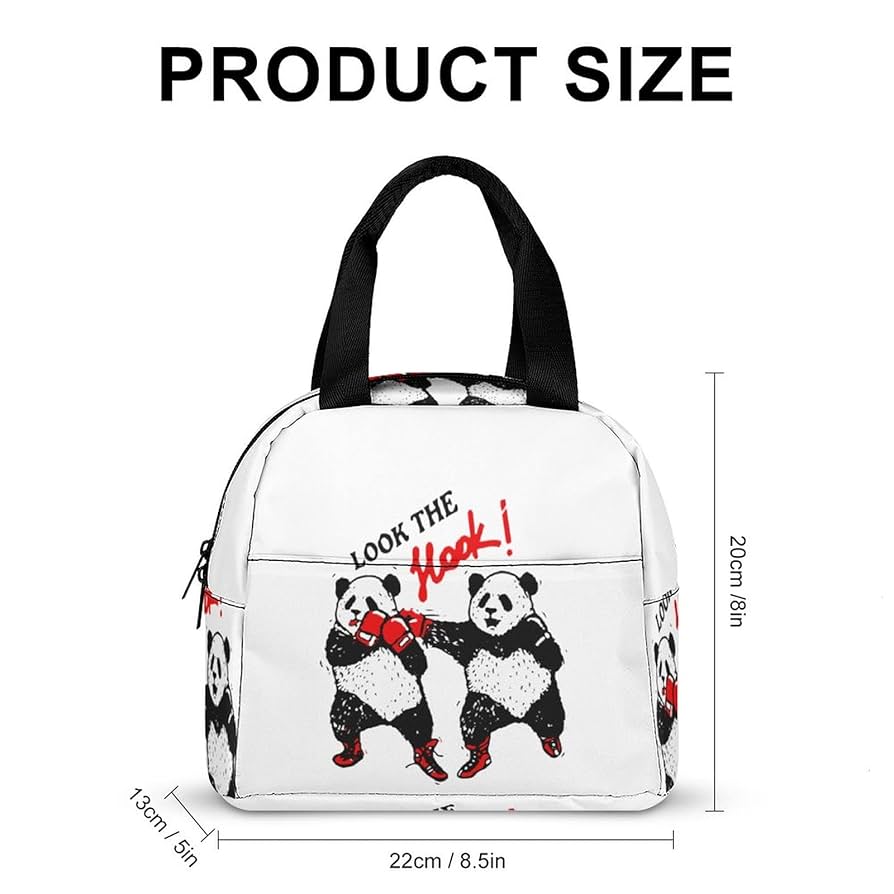 Amazon｜ランチバッグ ボクシングパンダ 手提げ お弁当入れ 保冷バッグ