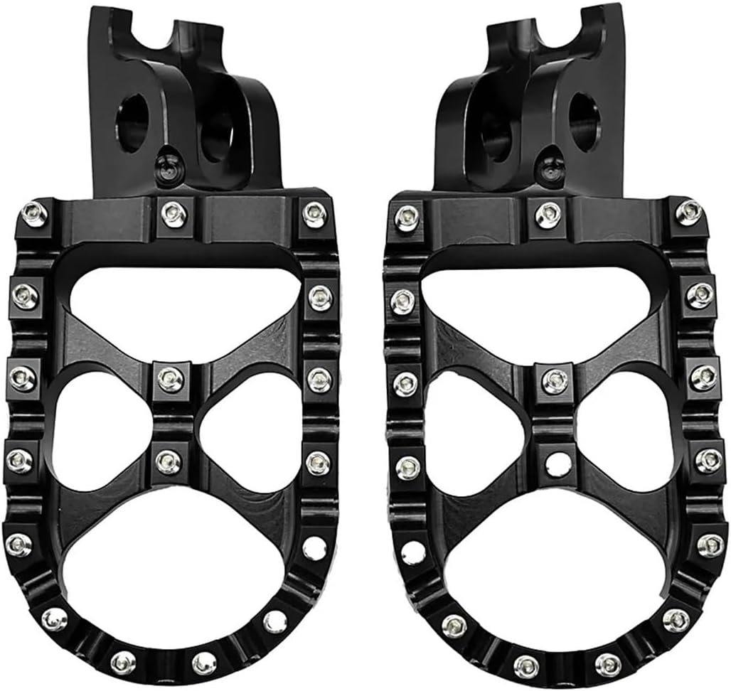 Motorcycle pedal Motorcycle FootRest Footpegs Floor Boards Pedals CR 125 250 150R CR250R 150R 250R 450R 250 450 X RX L M 2002-2023(Black)