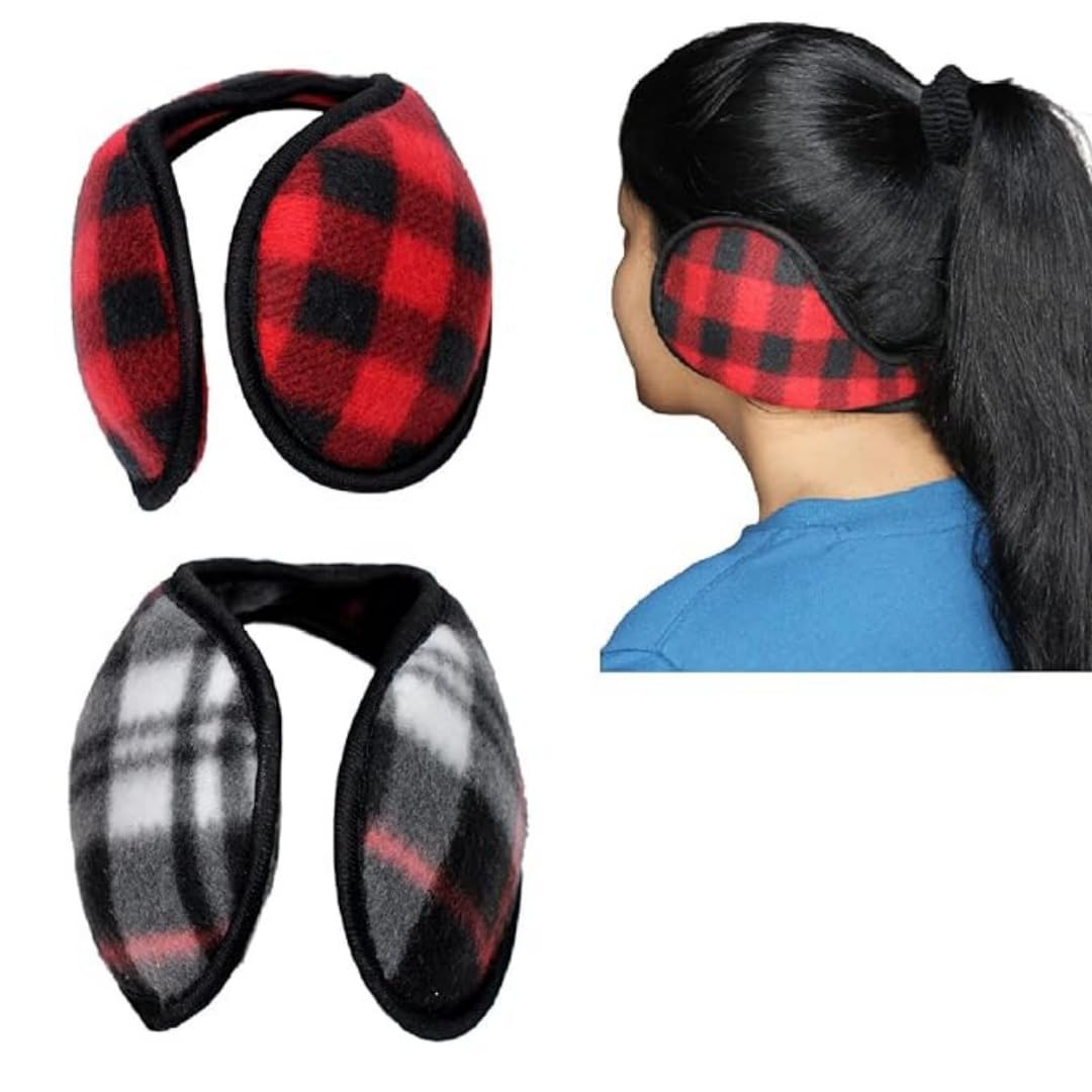 Head-wear Faux Fur Ear Muffs/Ear Warmers - Behind The Head Style Winter Earmuffs for Men & Women, Pack of 2-image-13