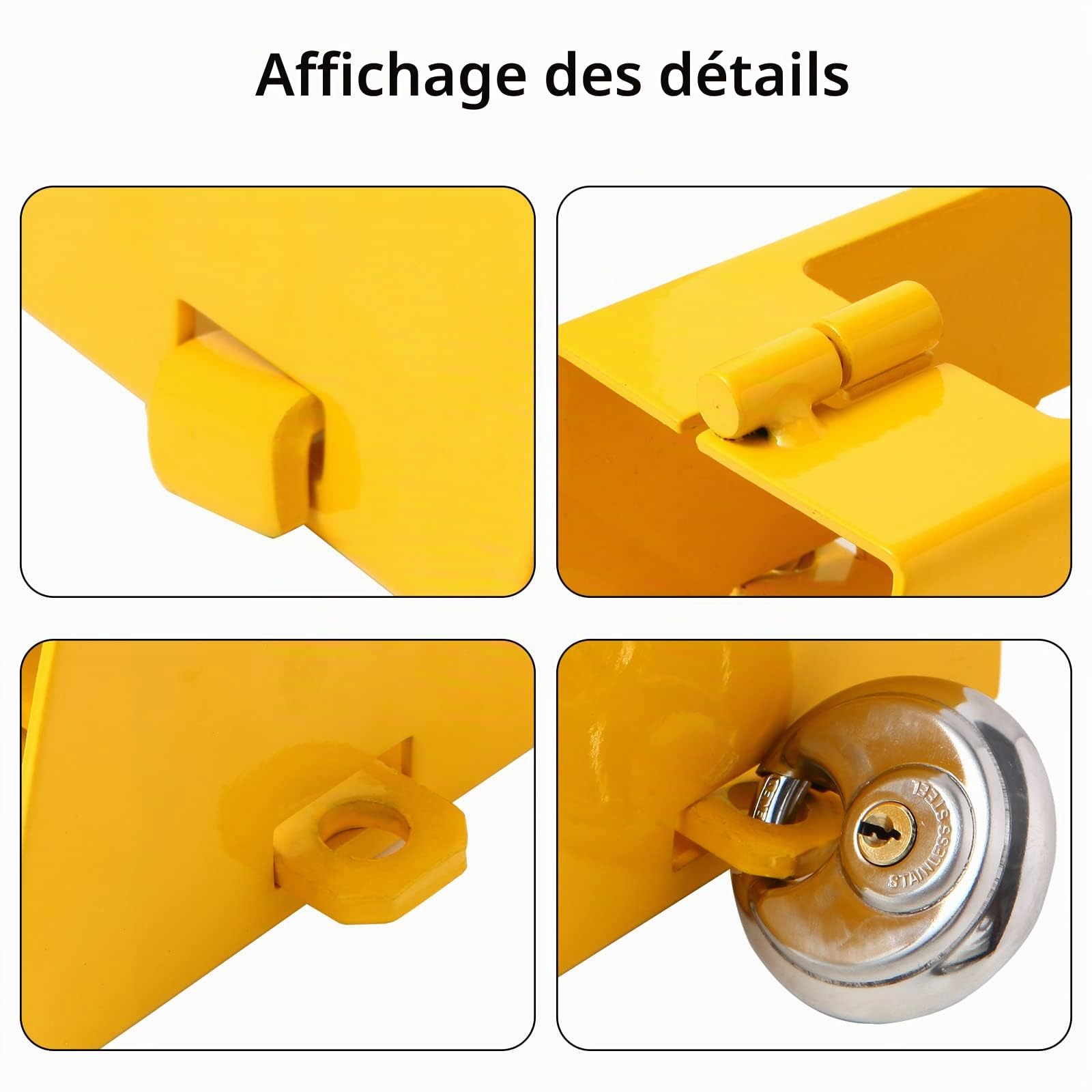 Cadenas Remorque - Verrouillage de la Remorque,Le Verrouillage de L'attelage avec Cadenas, Antivol de Remorque pour Les Remorques Attelées et Dételées,2 Cles
