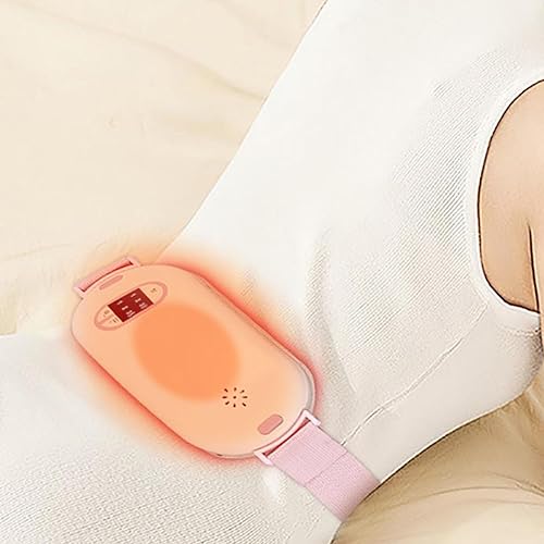 Portable Cordless Menstrual Heating Pad, 3-Speed Vibration & Heat Levels, Fast Heating Pad, Electric Waist Belt Device Portable Electric Fast