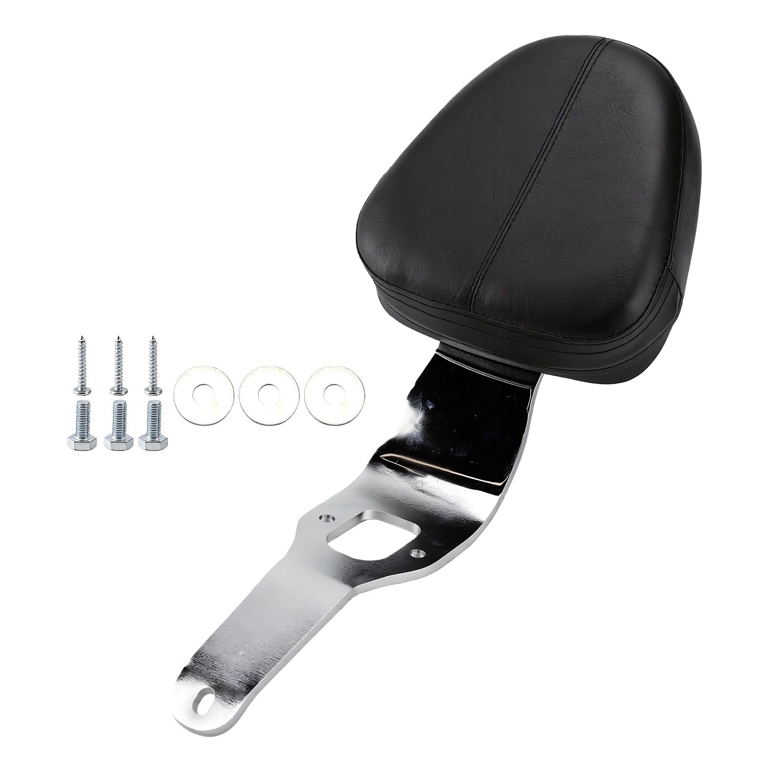 Yctze Motorrad Fahrer Rückenlehne 6mm Eisen Wasserdichtes PU Leder für