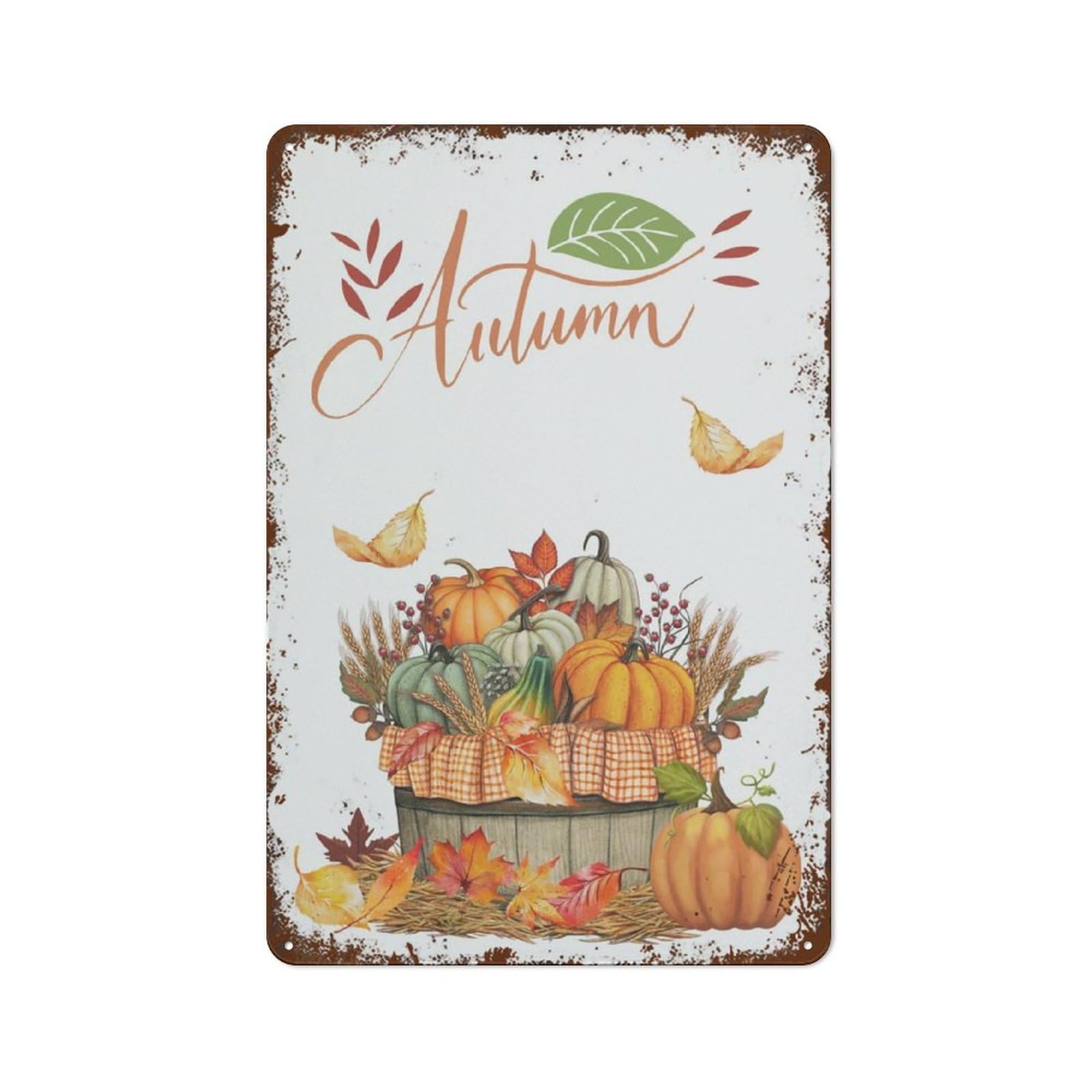 rayprint Autumn Poster Metal Tin Signs-Metal Tin Exquisite Wall Art Decor Inspirational Gift Positive Affirmations Hanging Signs for Office Classroom Home Living Room Bedroom Wall Decor 8"x12"