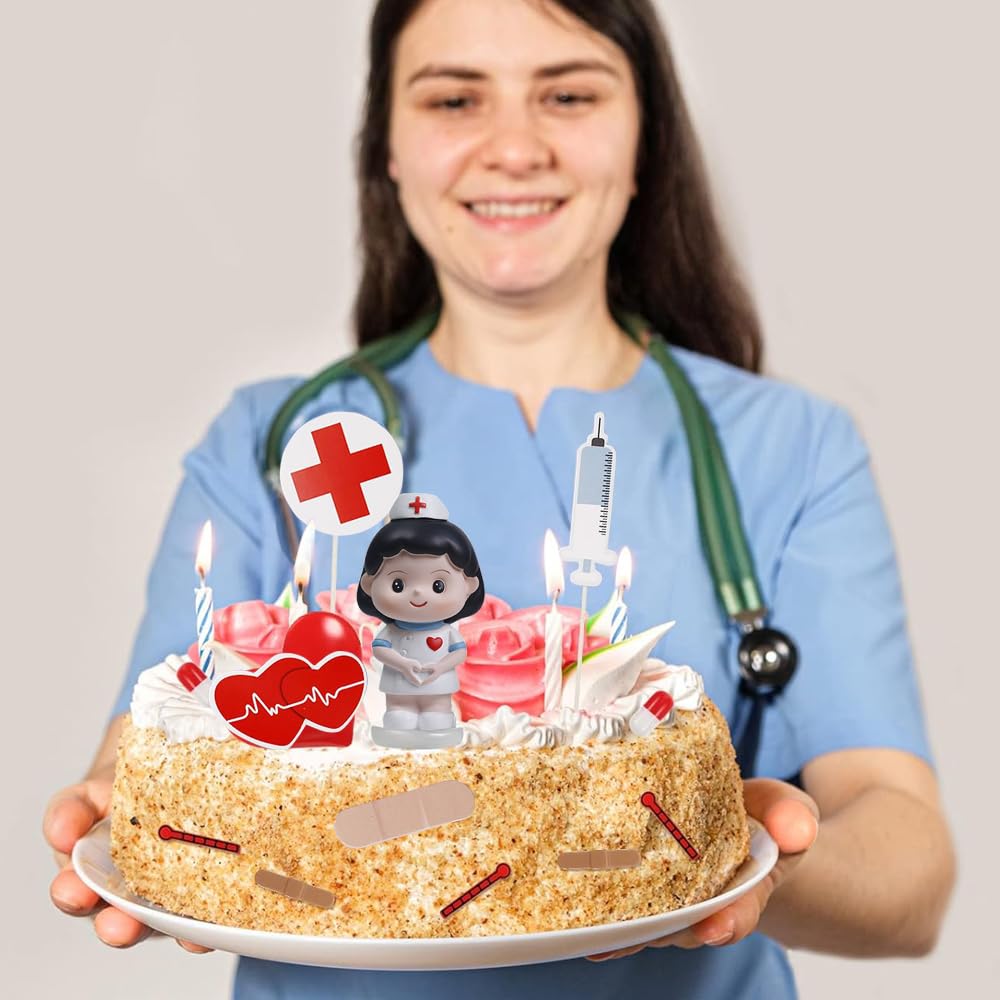 YGCHEN Krankenschwester Kuchen-Deko - 20 Süße Mini-Figuren Für Medical Theme Geburtstagspartys