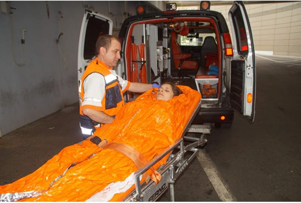 Blizzard EMS Blanket, 2-Layer, Orange, Flat-Pack