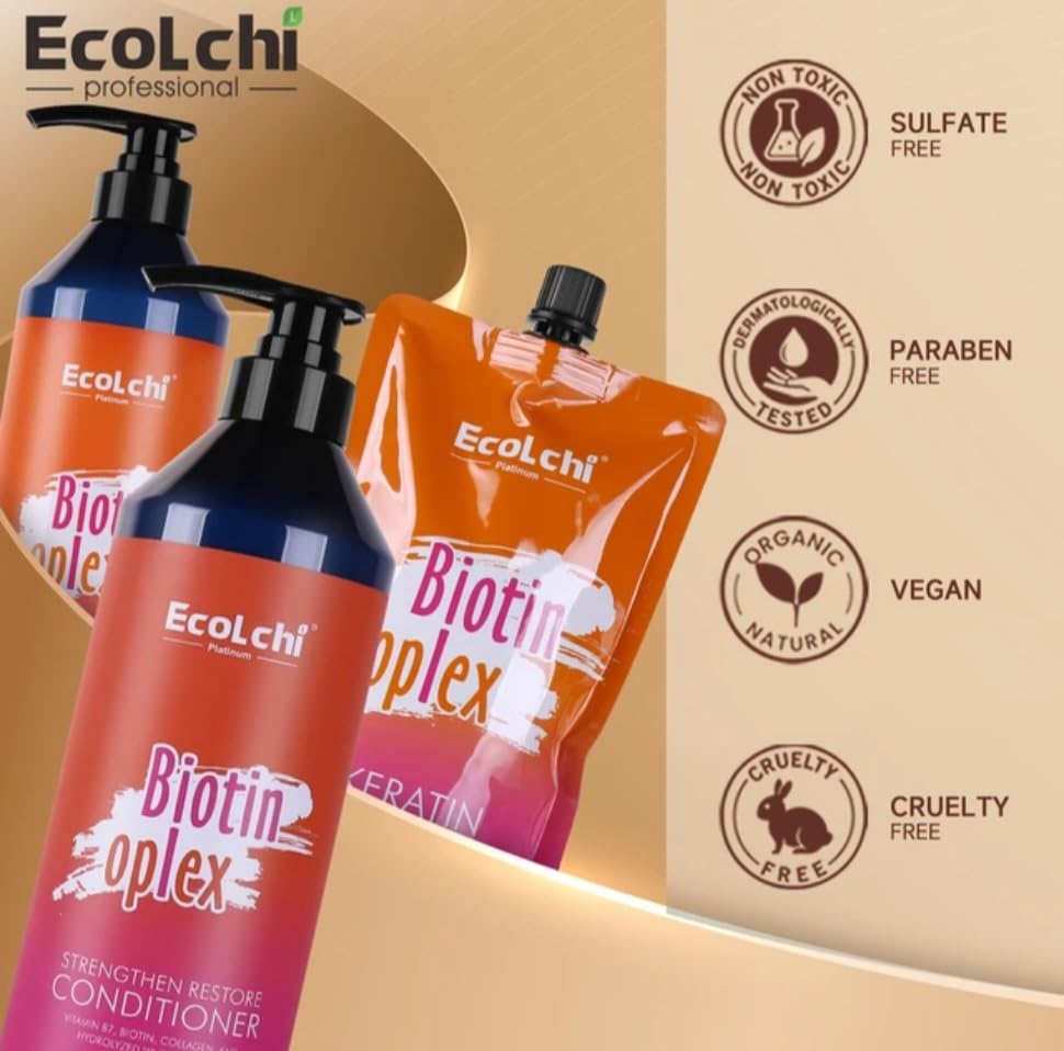 Amazon.com : Ecolchi Biotin Oplex Hair Care Set with Shampoo