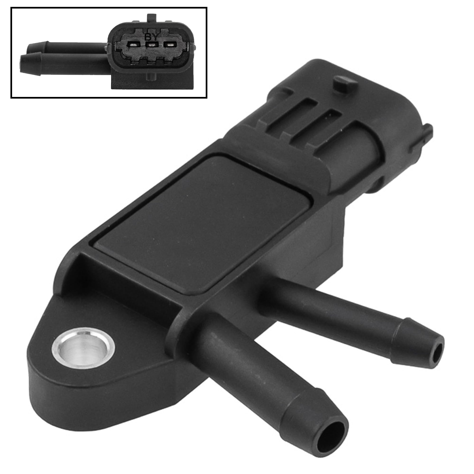 Partsline Capteur de Pression des Gaz d'Échappement compatible avec 159, Brera, Giulietta, Mito, Jumper 2, Nemo, 500, Bravo 2, Doblo, Ducato, Idea, Panda, Punto, Boxer - 1610531380 1618SV