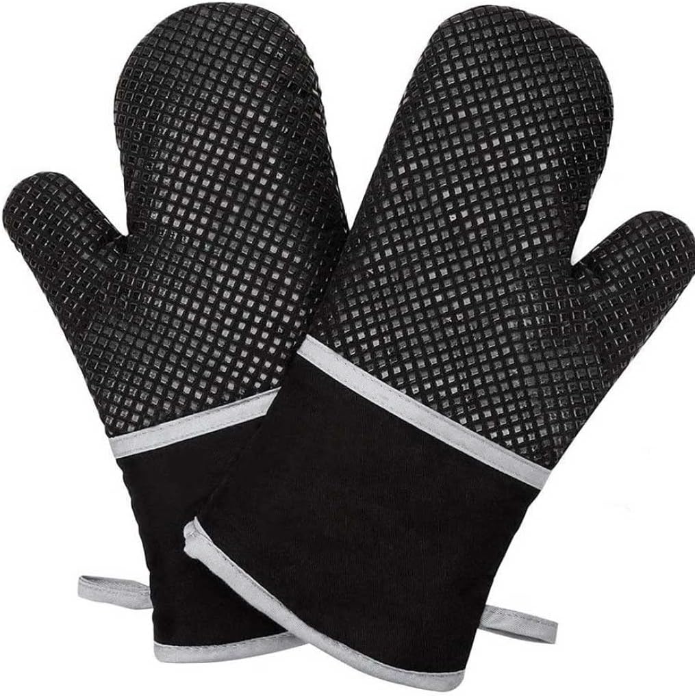Oven Gloves Kitchen Gloves Heat Resistant Heat Resistant Anti-Slip BBQ Grill Grilling Fireplace