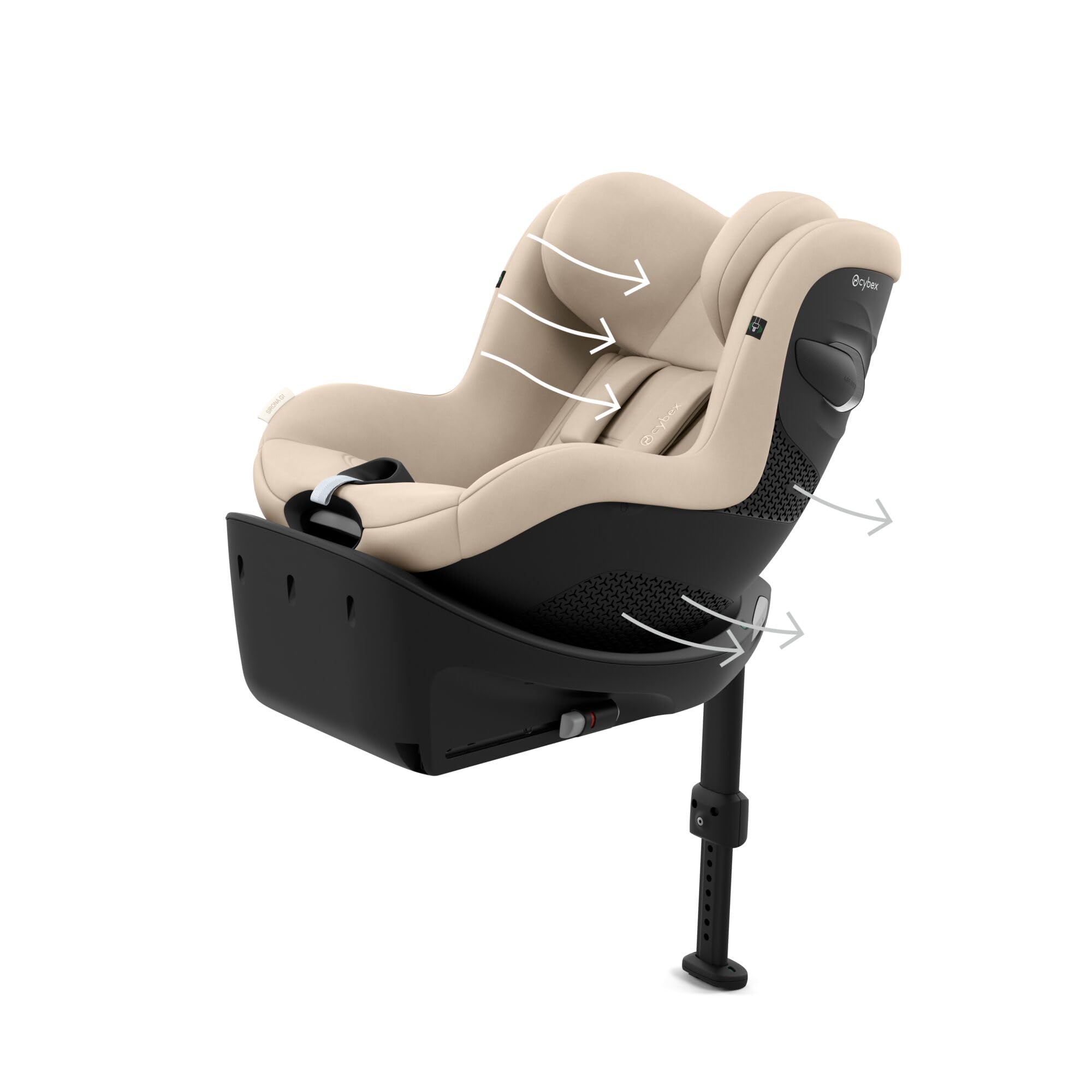 CYBEX Gold Fotelik samochodowy dla dzieci Sirona Gi i-Size Comfort, Almond Beige