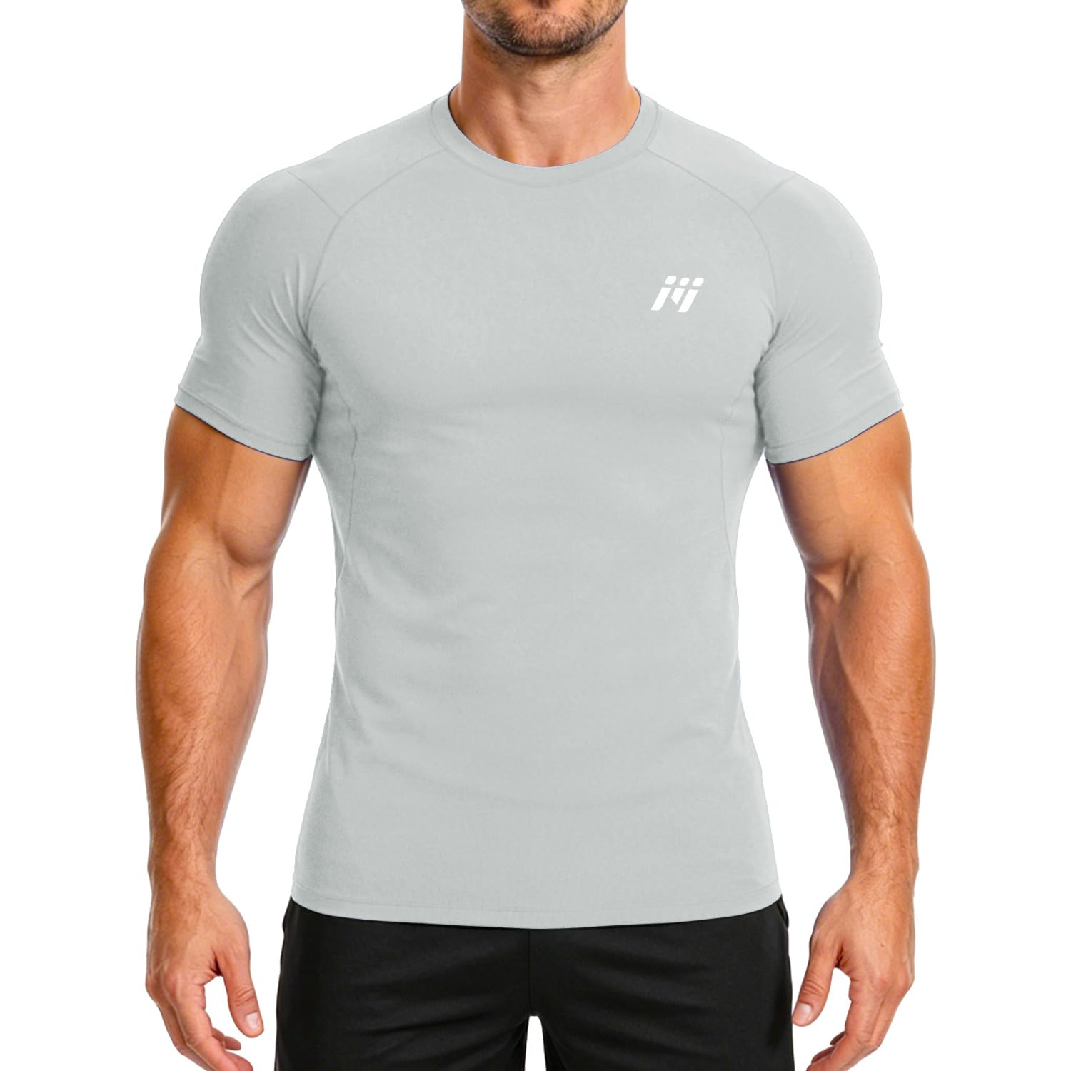 MEETWEE Rash Guard UPF50+ Kompressionsshirt Herren Langarm Kurzarm Funktionsshirt, UV Shirt Top Schwimmen Männer Sportshirt Surfen Schnelltrocknend Atmungsaktiv