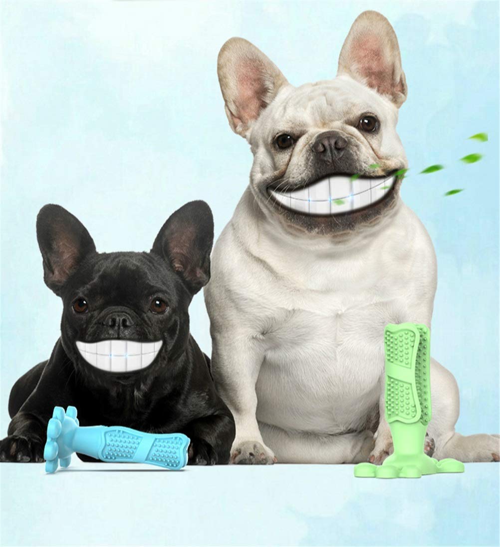 MU Perro Juguete Perro Masticar Juguetes Perro Cepillo de Dientes Mascota Molar Dientes Limpieza Cepillado Palo Perrito Cachorro Dental Cuidado Perro Mascotas Suministros,Verde
