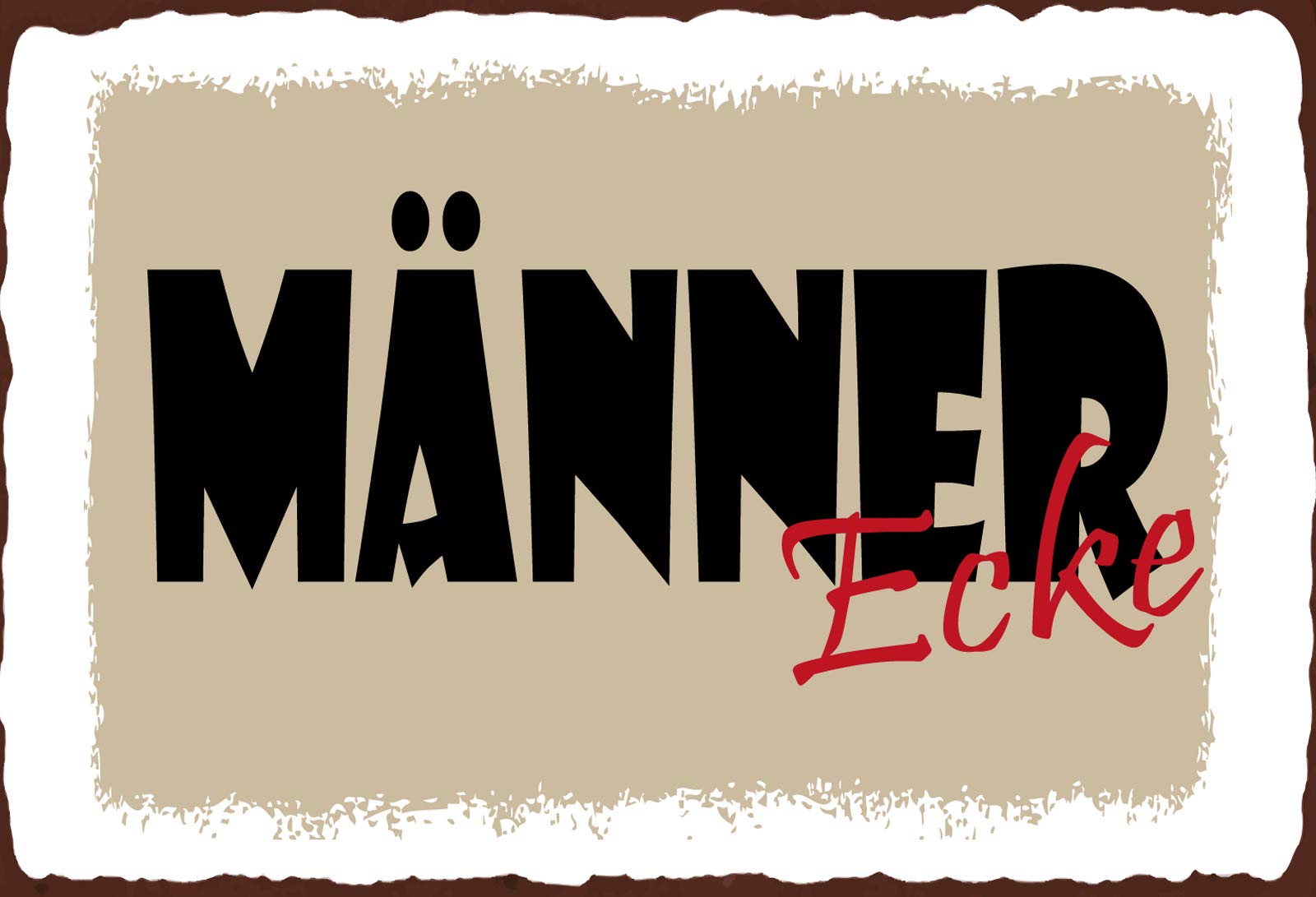 Wandschild 'Werkstatt-Regel' - 20x30 Cm, Metall, Humorvoller Spruch, Deko Für Werkstatt, Garage Oder Männerzimmer
