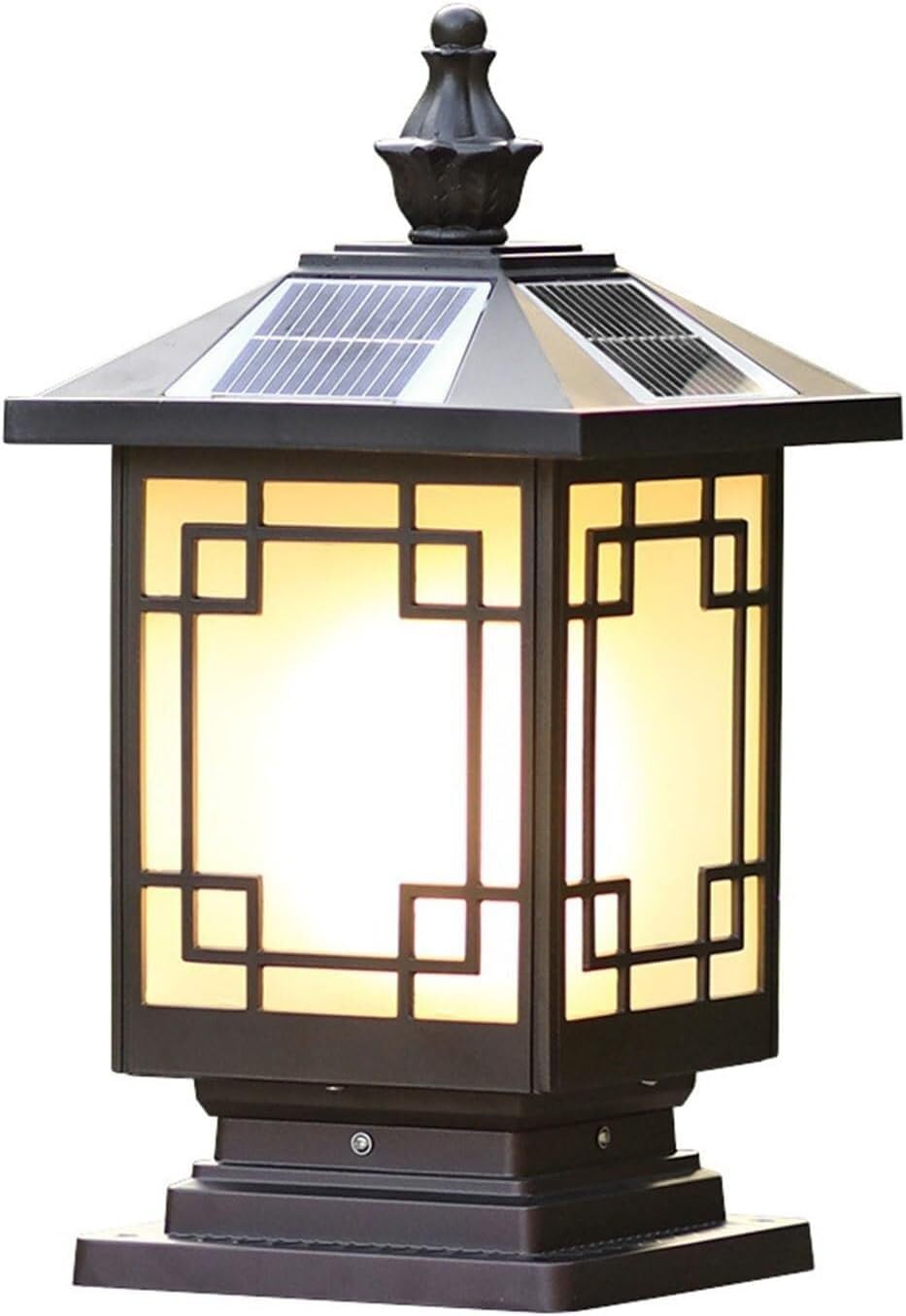 Solar Post Light Wodoodporny zewnętrzny słupek ogrodzeniowy do ogrodu na zewnątrz, krajobrazu, oświetlenia ulicznego(23 * 46cm)