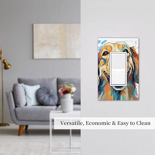 Miniatura 7 de Golden Retriever - Cubierta decorativa para interruptor de luz de acuarela para perro, 1 banda para decoración de oficina en el hogar,