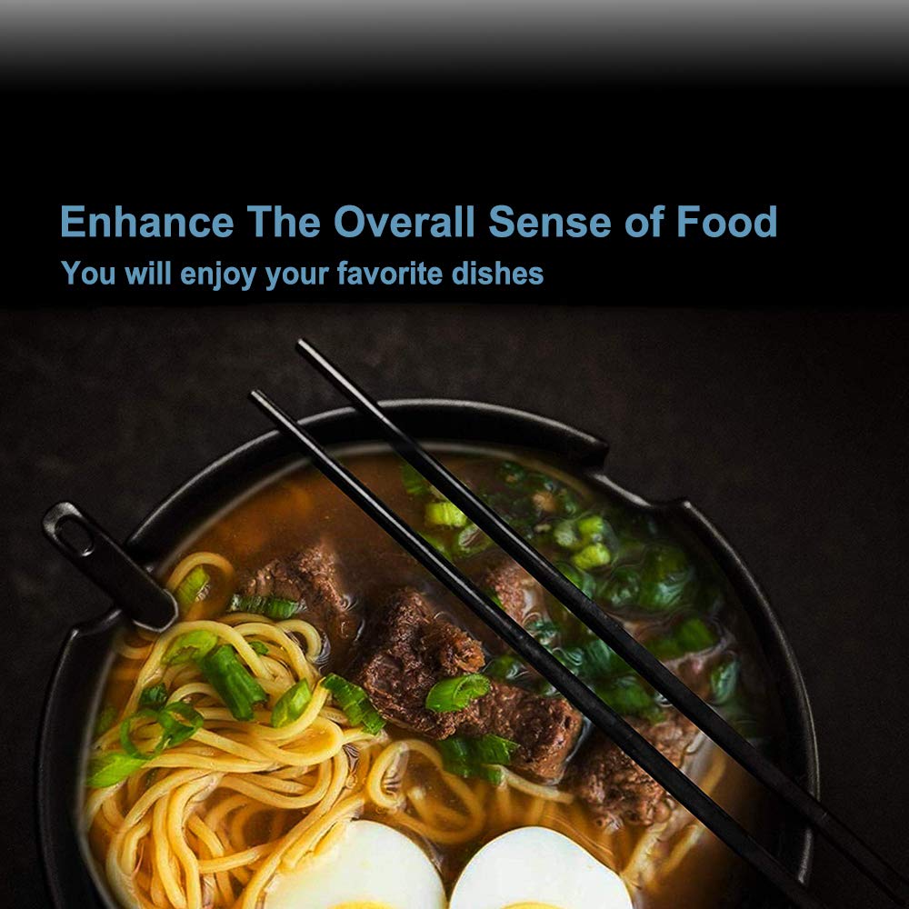 Genérico Juego de 3 tazones japoneses para Sopa de Fideos Ramen de 37 onzas, de melamina, de plástico Duro, con Cuchara y Palillos a Juego para tazones de Fideos asiáticos Udon Soba Pho y Cereales.