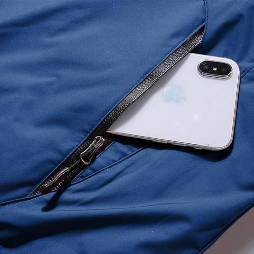 DAFENP Chaqueta de Esquí Impermeable Hombre Lana Cazadora Montaña Snowboard Invierno Cálida Antiviento Abrigos con Capucha Desmontable Exterior CFY815M-DenimBlue-M - imagen 6