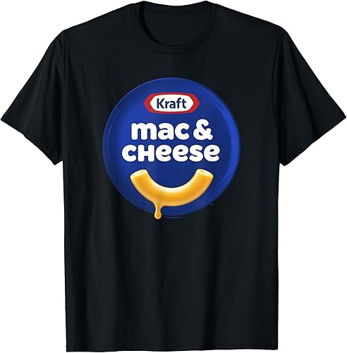 Heinz Kraft Camiseta con logotipo oficial de Mac & Cheese Smile, Negro -