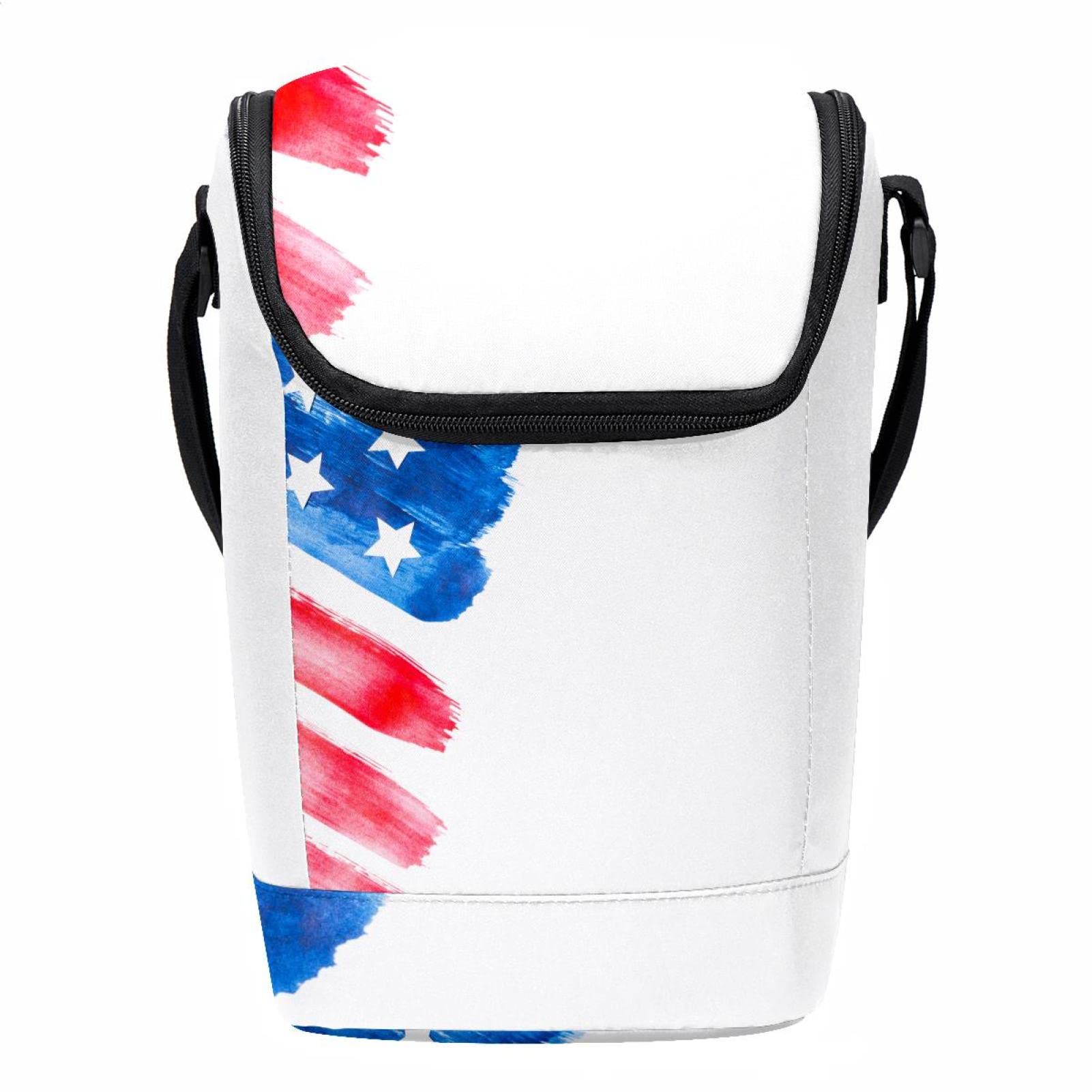 Lonchera para el trabajo blanca con bandera para hombres y mujeres