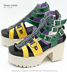 Amazon | [ ヨースケ YOSUKE ] 厚底 ブーツサンダル レディース