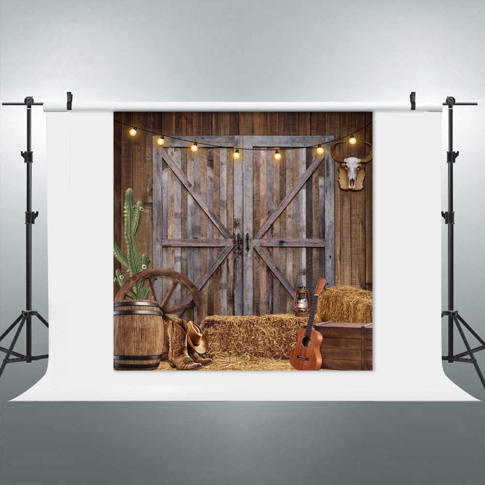 Western Cowboy Sfondo 10x10ft Western Party Decorazioni Wild West Saloon Rodeo Fienile Fotografia Sfondo Cowboy Tema Festa di Compleanno Decorazione Banner Servizio Fotografico Forniture