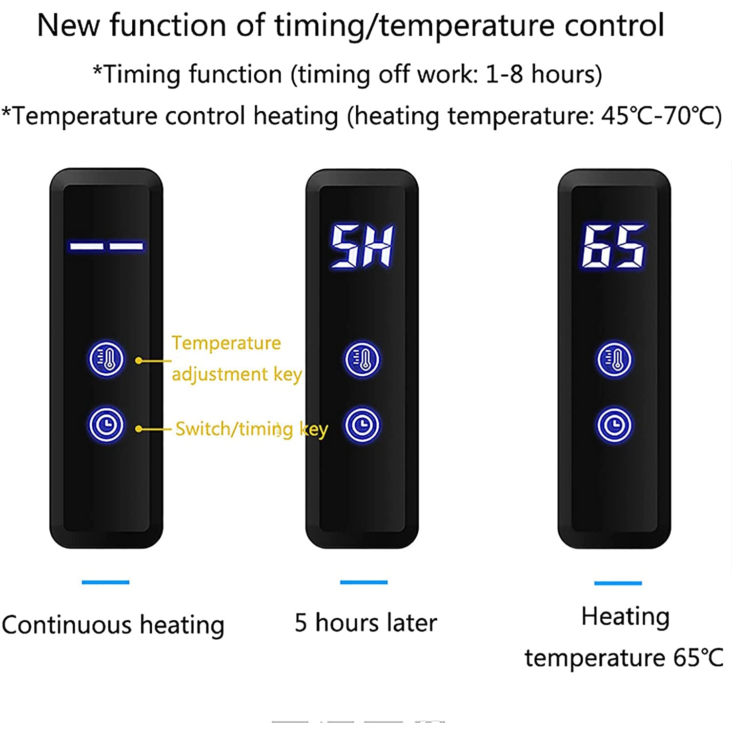 Scaldasalviette con Timer, scaldasalviette Elettrico da Parete in Acciaio Inox, a Risparmio energetico, 58 W, scaldasalviette a 4 Barre, per Bagno