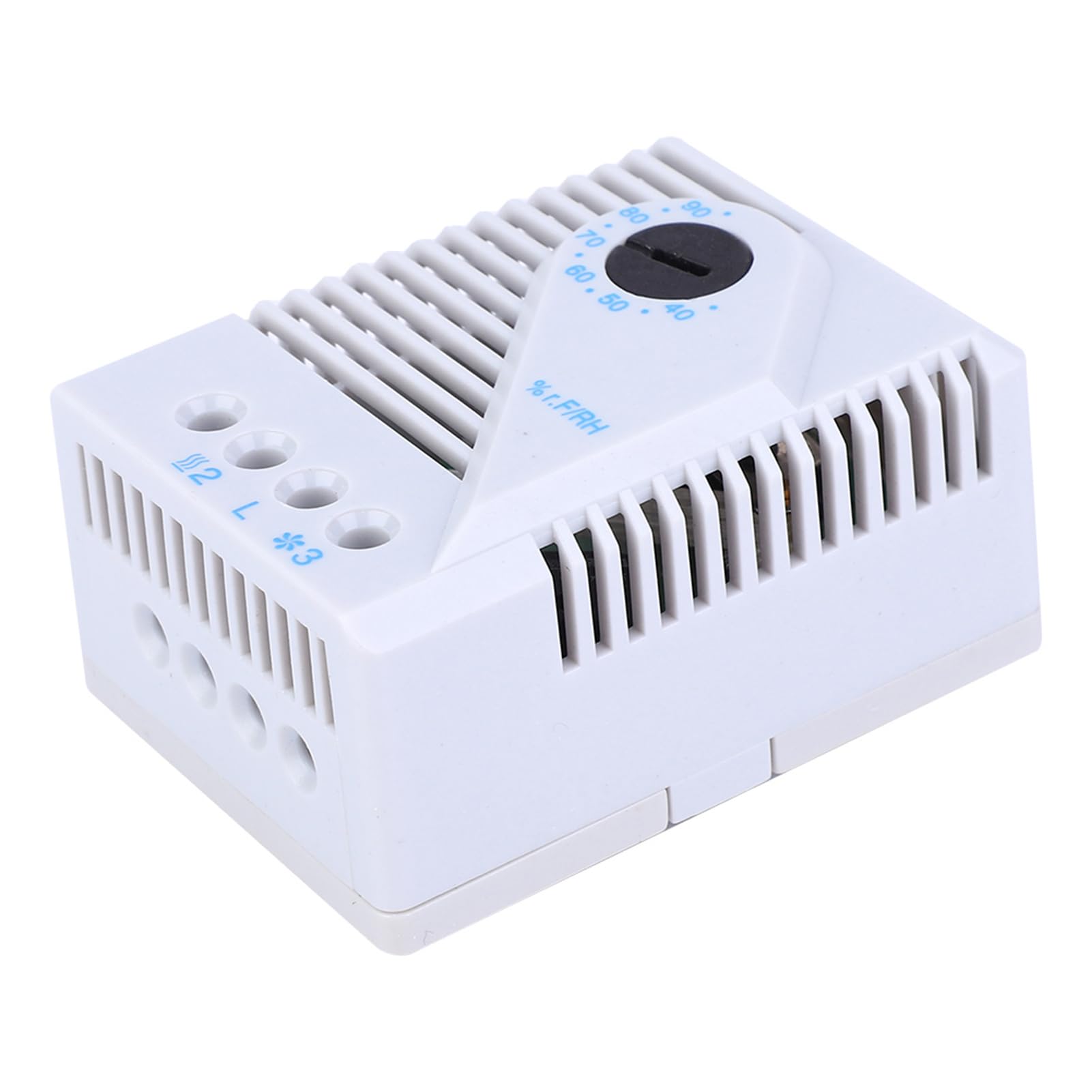 Eujgoov Contrôleur d'humidité Mécanique MFR012, Radiateur Soufflant Hygrostat, 2 Bornes à 3 Pôles, Fil de 2, 5 ², Boîtier en Matériau Pc à Grande Tension 12-250V (MFR012)