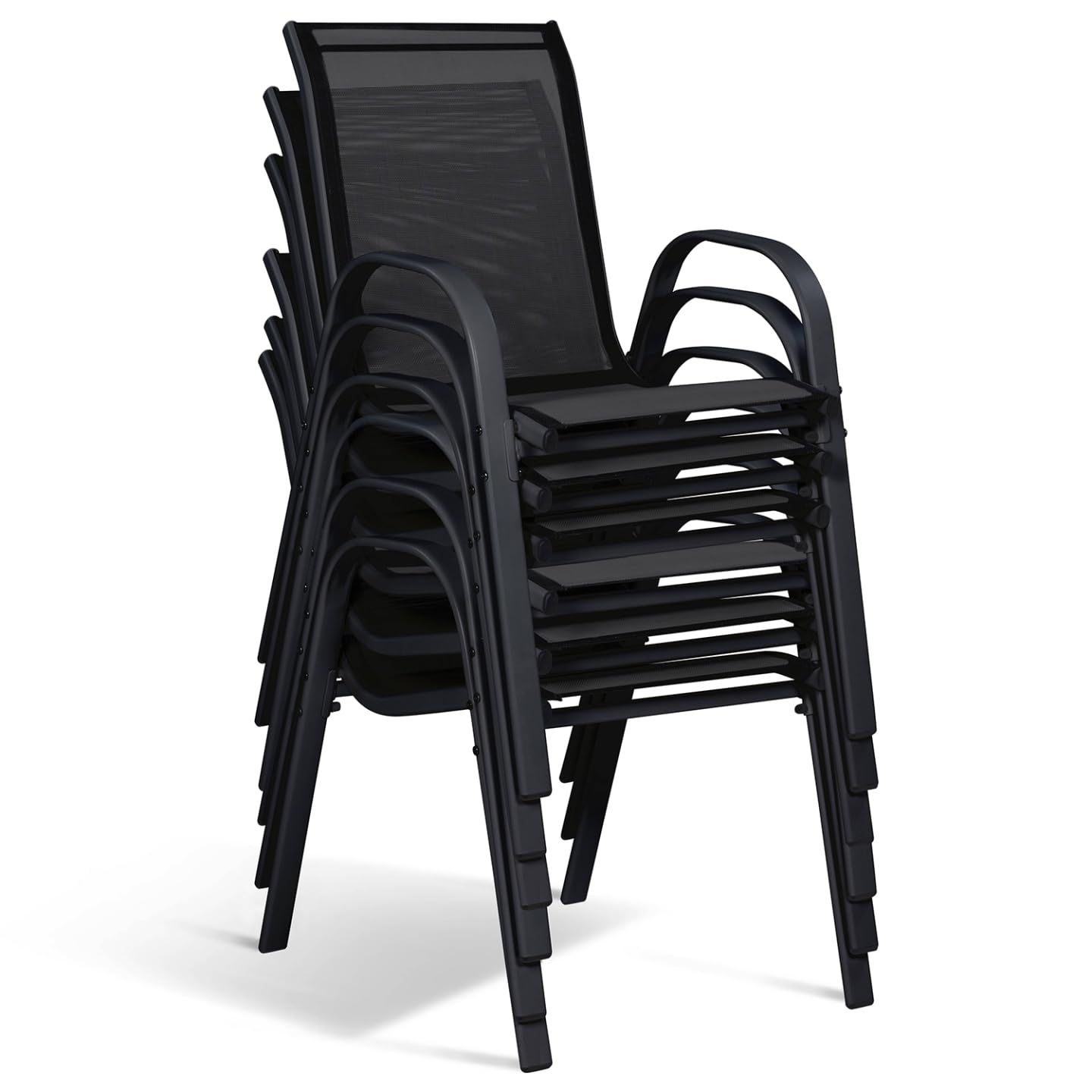 IDMarket - Salon de Jardin Poly Extensible Table 135/270 cm et 12 chaises Bois et Noir
