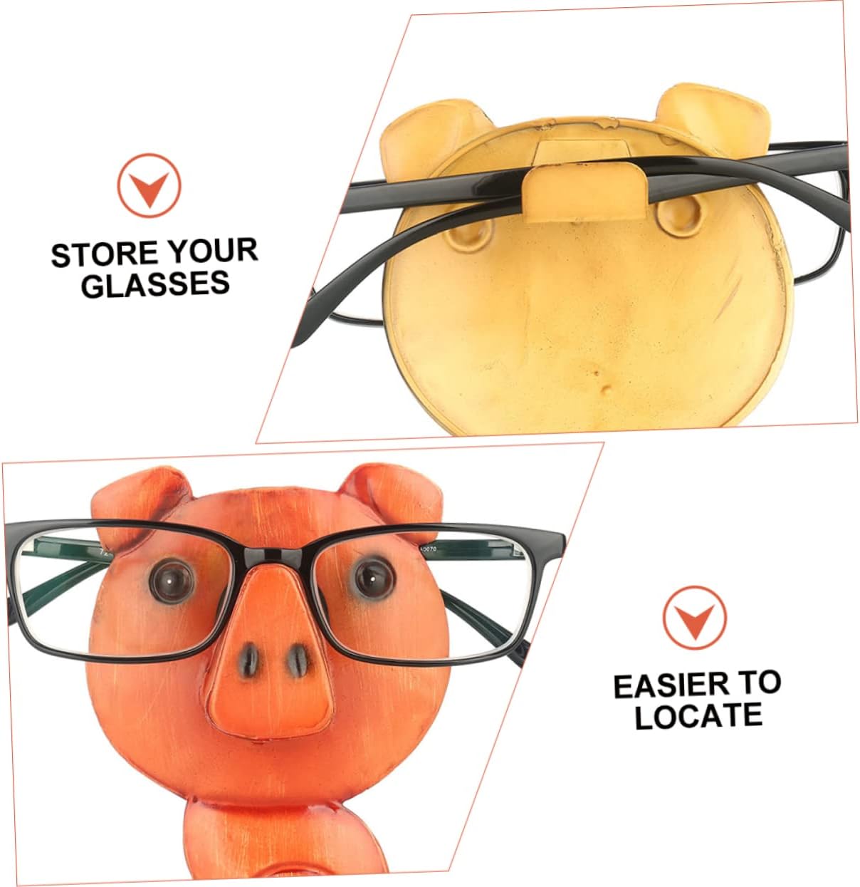 Creative Pig Shape Eyeglass Rack Desktop Glasses Holder Novelty Decor for Living Room Bedroom Office image 3