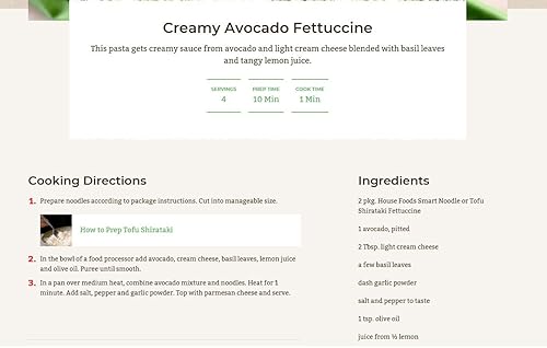 Miniatura 7 de House Foods, Tofu Shirataki, Tofu en forma de fettuccine, 8 onzas