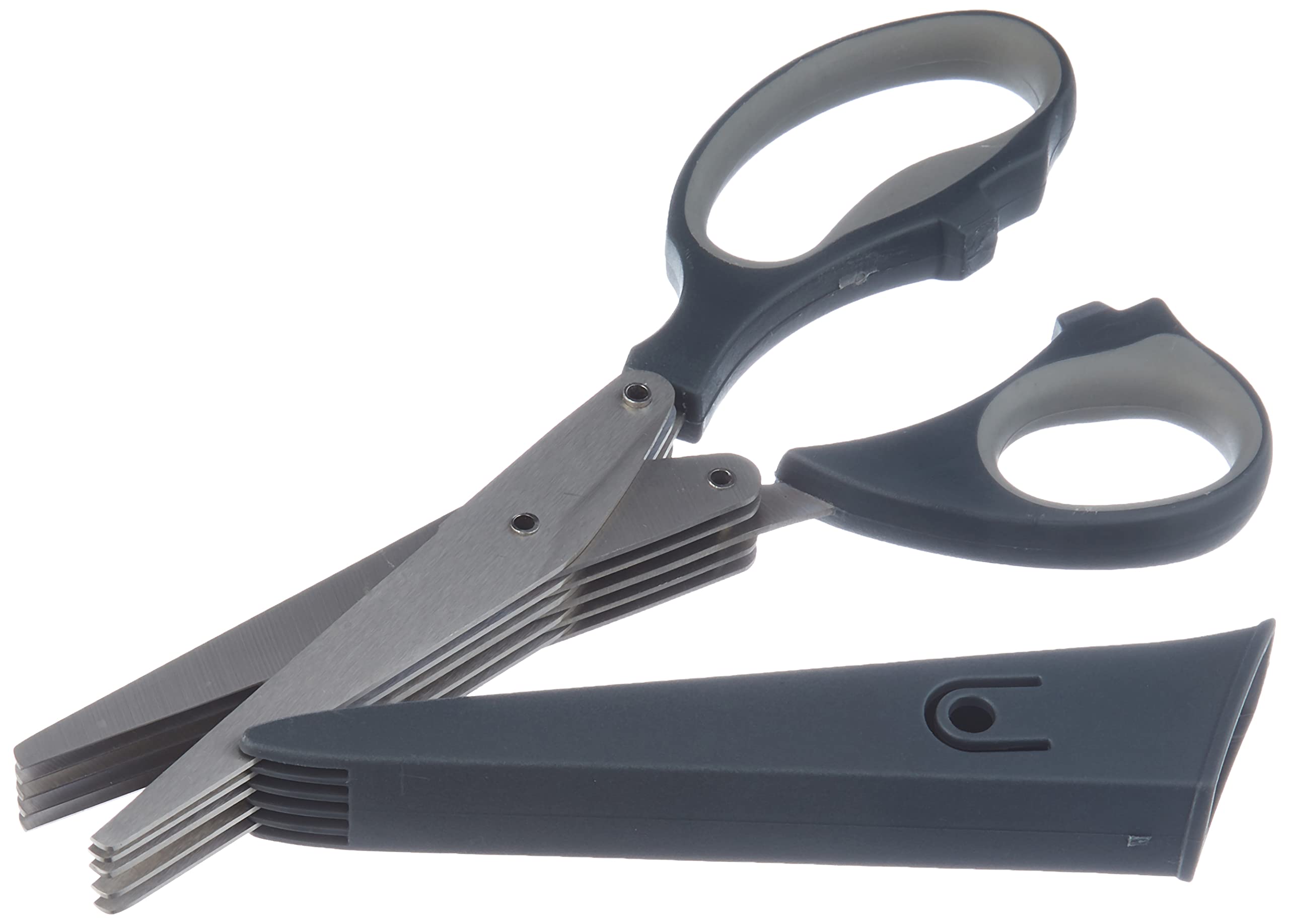 Lacor 60022 Forbici a 5 Lame con Spazzolino Pulizia