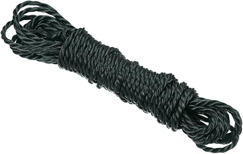 Miniatura 3 de MECCANIXITY Twisted Mason Line - Cuerda de nailon color negro, 26.2 ft26 pies de diámetro de 0.157 in de diámetro para redes, paisajismo, mejoras