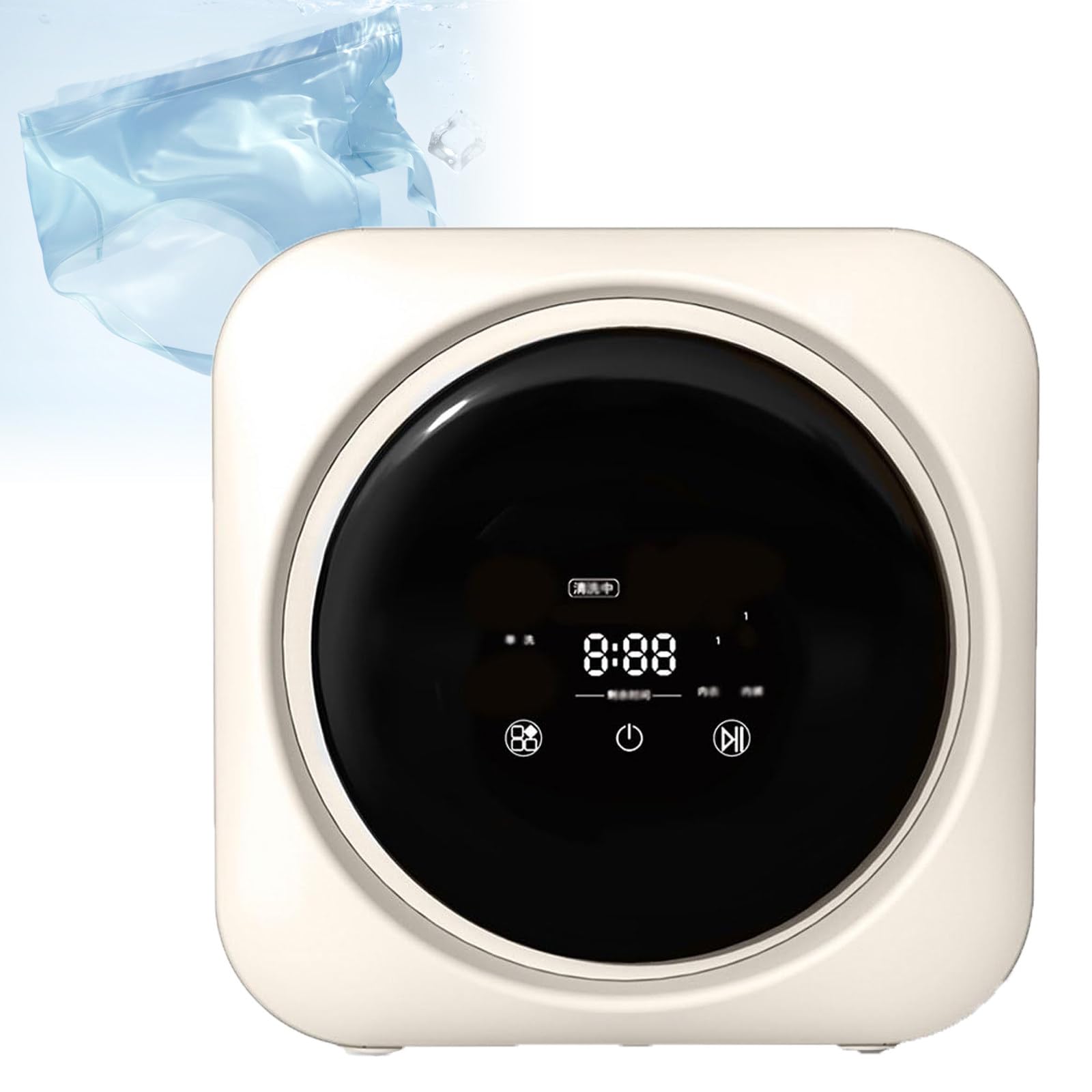 Mini lavatrice automatica da 3,5 l, lavaggio e asciugatura a rulli intelligenti, lavatrice integrata da parete/tavolo, lavatrice compatta e asciugatrice con centrifuga con fusto interno in acciaio i