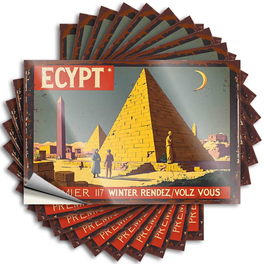 Explore The Timeless Wonders of Egypt: A Winter Adventure Awaits! Outdoor Porch Decor Motorcycle DIY | Inspirational Quote Bumper Removable Vinyl Sticker Decal(8X12CM)
