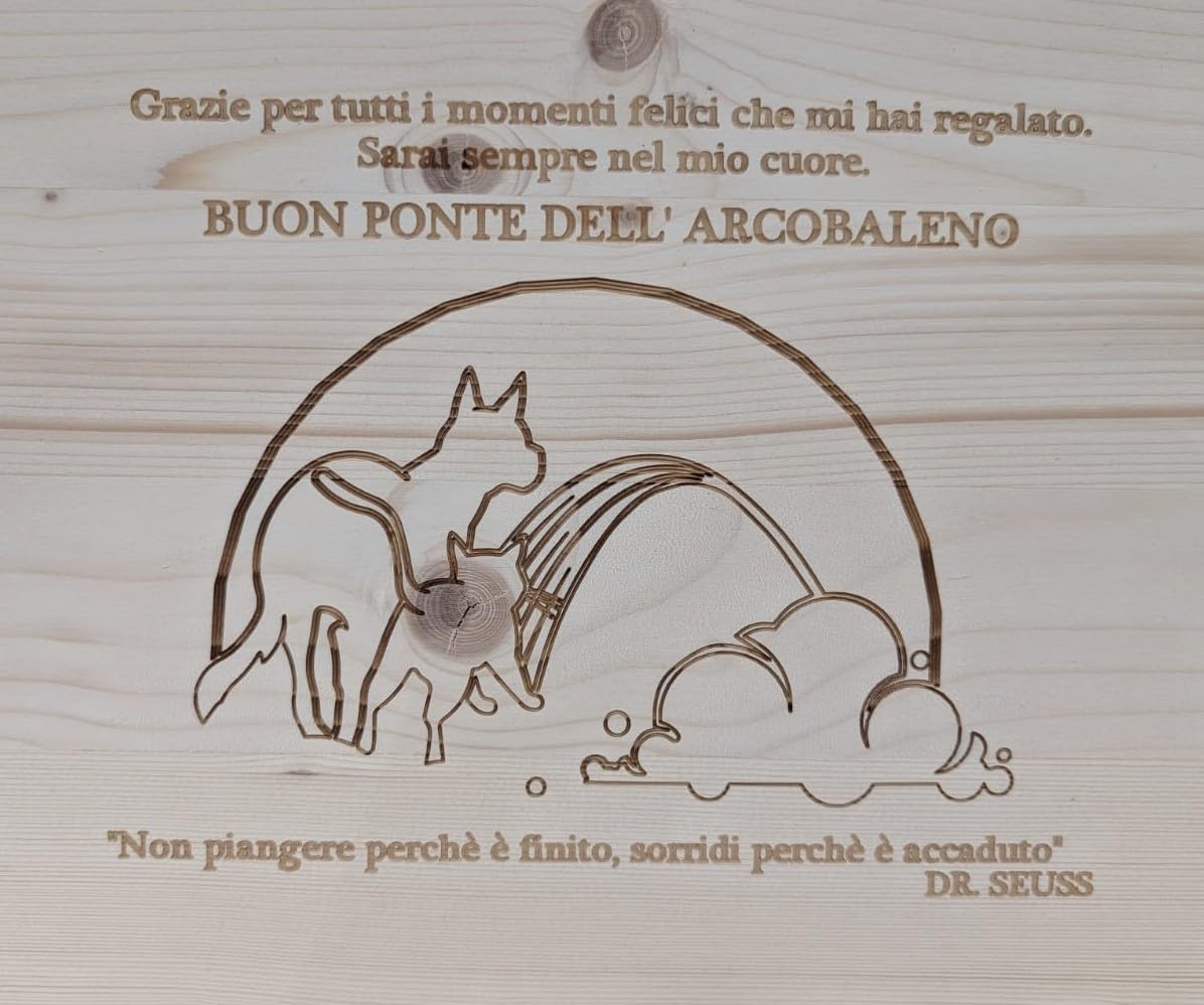 Bara per animali domestici cane/gatto - fatta a mano - legno naturale con cuscino. (Large)