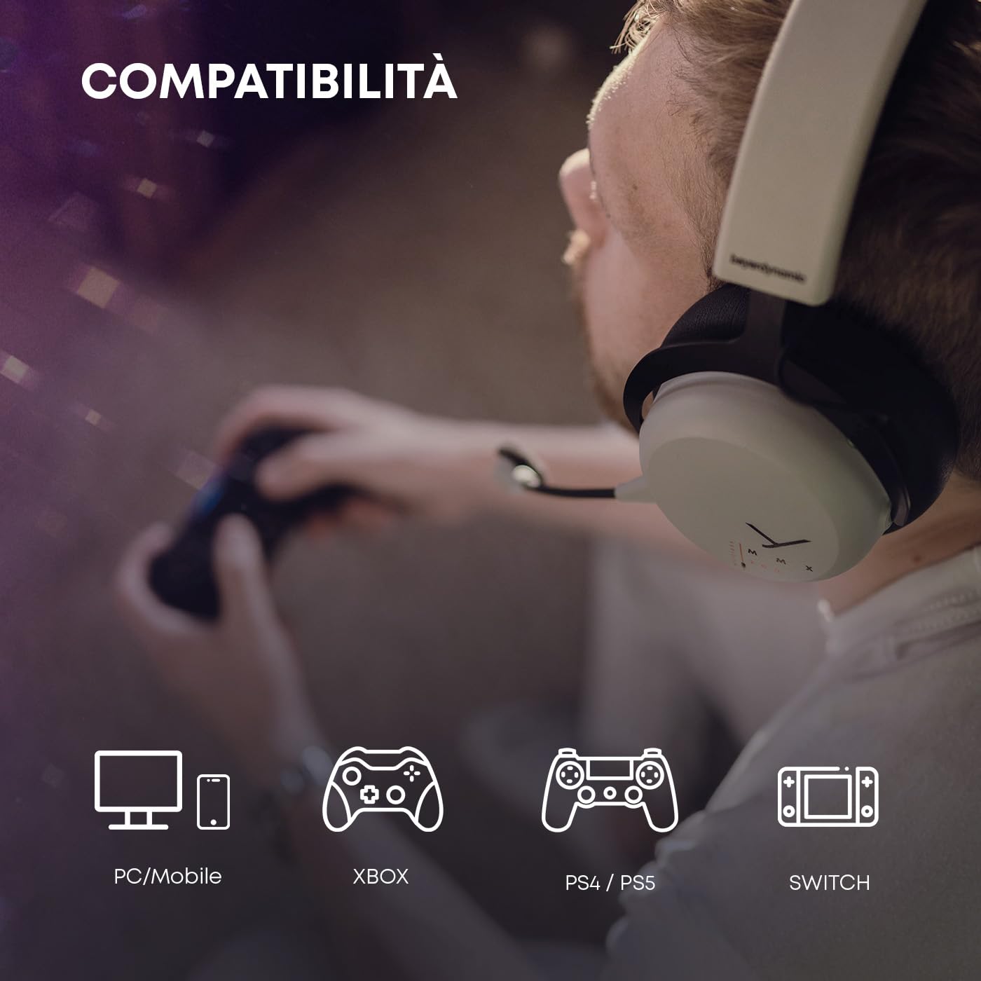 Casque gaming sans fil Beyerdynamic MMX 200 wireless Gris