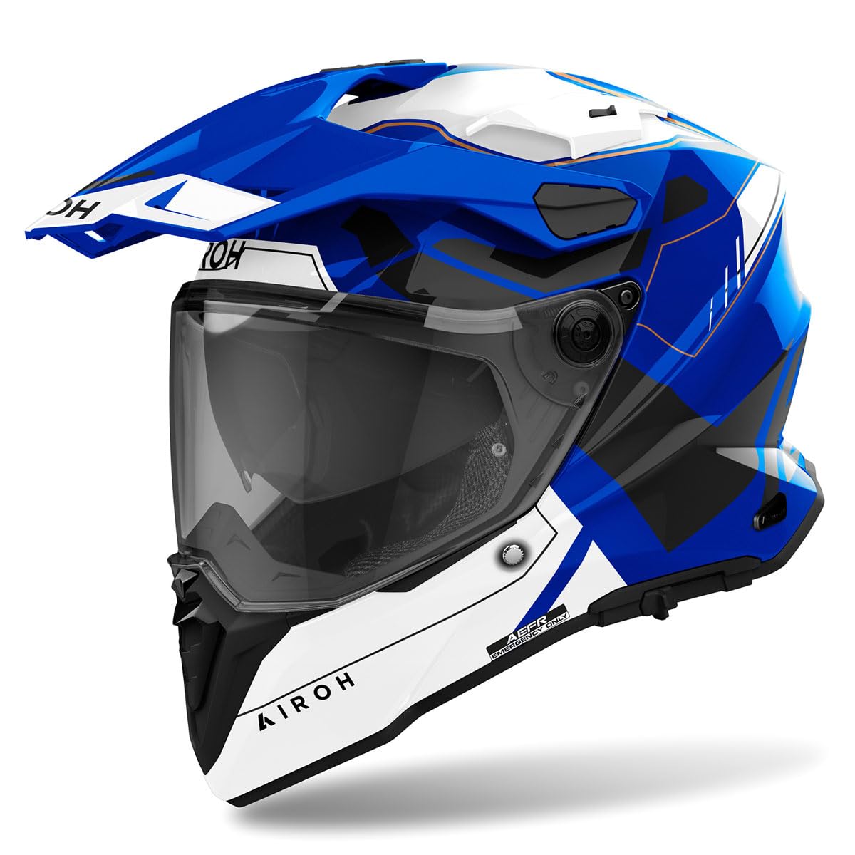 CASCO AIROH INTEGRALE COMMANDER 2 REVEAL BLUE GLOSS XXXL
