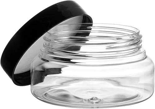 Miniatura 4 de Yarlung Paquete de 24 frascos de plástico de 5 onzas con tapas, tarros transparentes para exfoliantes corporales, recipientes vacíos y recargables,