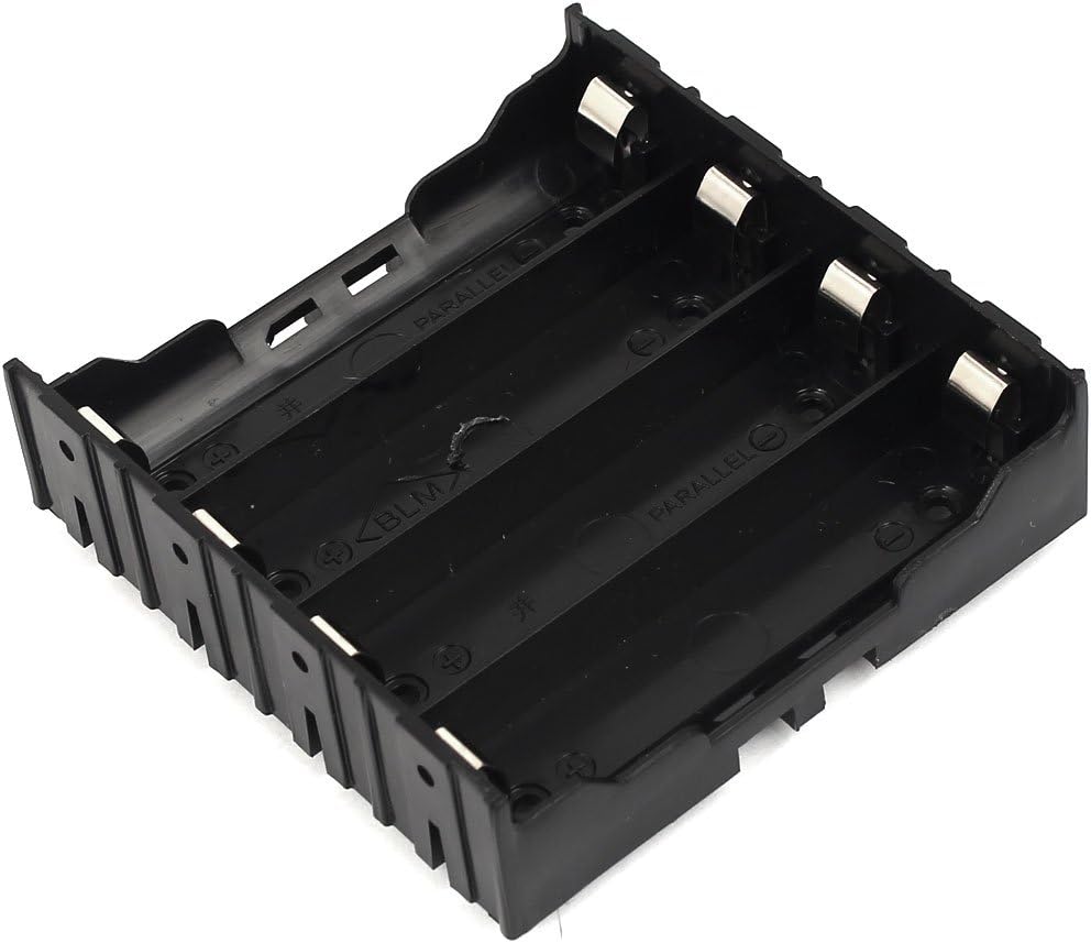 Aexit Two (Power supply and power module) Wires Black ABS 4 x 3.7V 18650 Batteries 8 Pins Battery Holder (61ry780qf55) Storage Case
