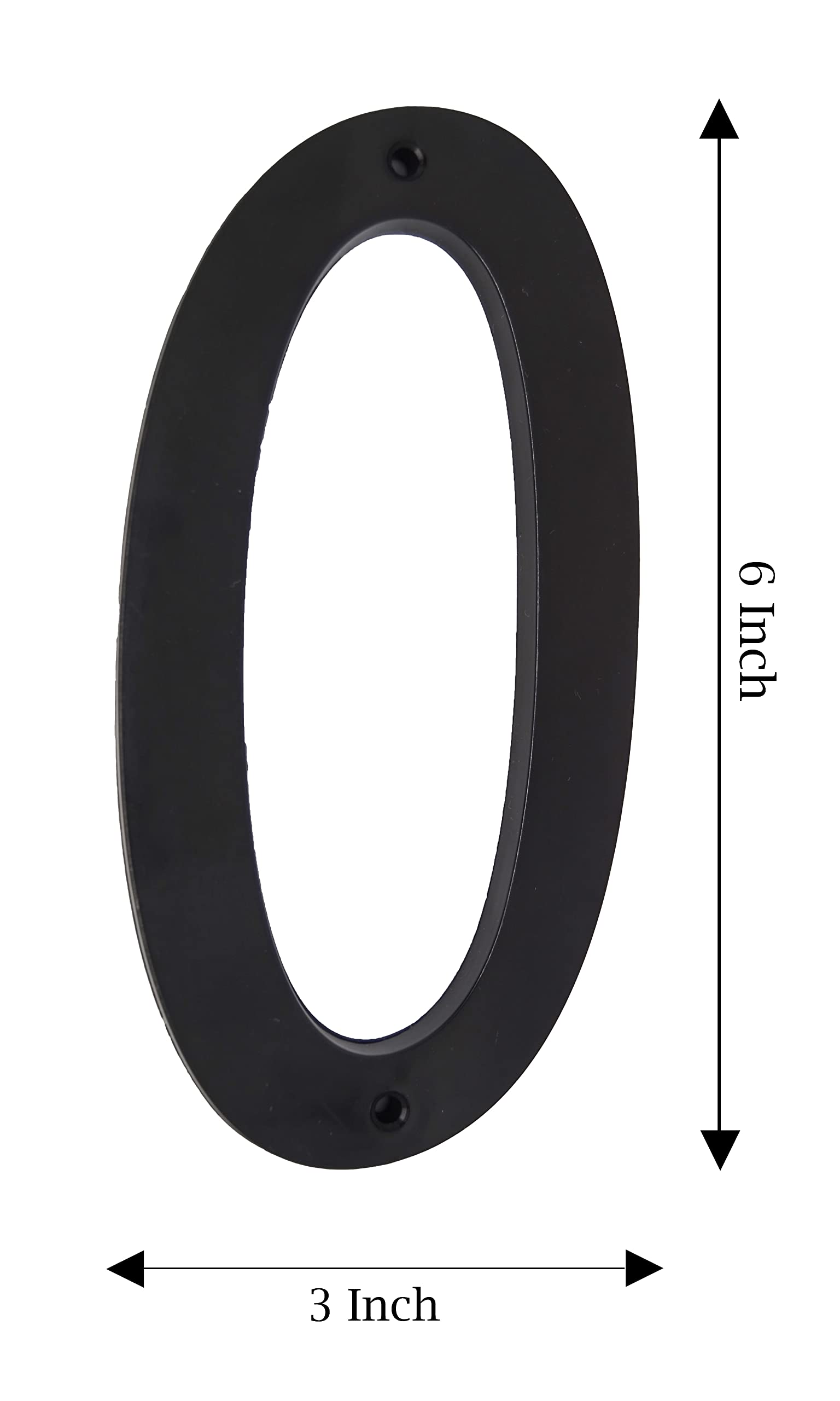 6 Inch House Numbers Black Plastic - UV Resistant Outdoor Address Numbers 0-9 Letters