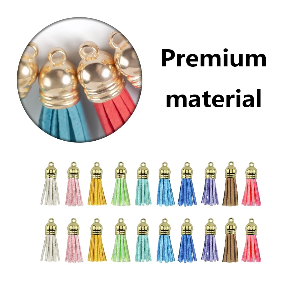 20 stuks mini kwast hangers - Zachte kleurrijke kwasten in 10 kleuren voor sieradenmaking, souvenir, bladwijzers, DIY handwerktoebehoren