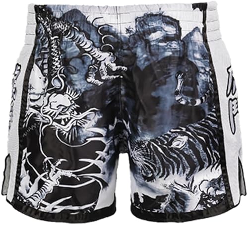 Miniatura 153 de Fluory - Pantalones cortos de lucha para muay thai, shorts de MMA, ropa de entrenamiento para lucha en jaula, grappling, artes marciales, kickboxing