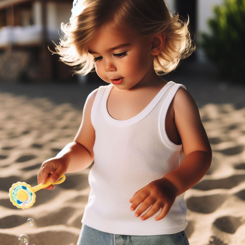 Syclic Baby Cotton Undershirt, Unisex Tanktop for Newborn, Infant and Toddler White, 12-18 Months