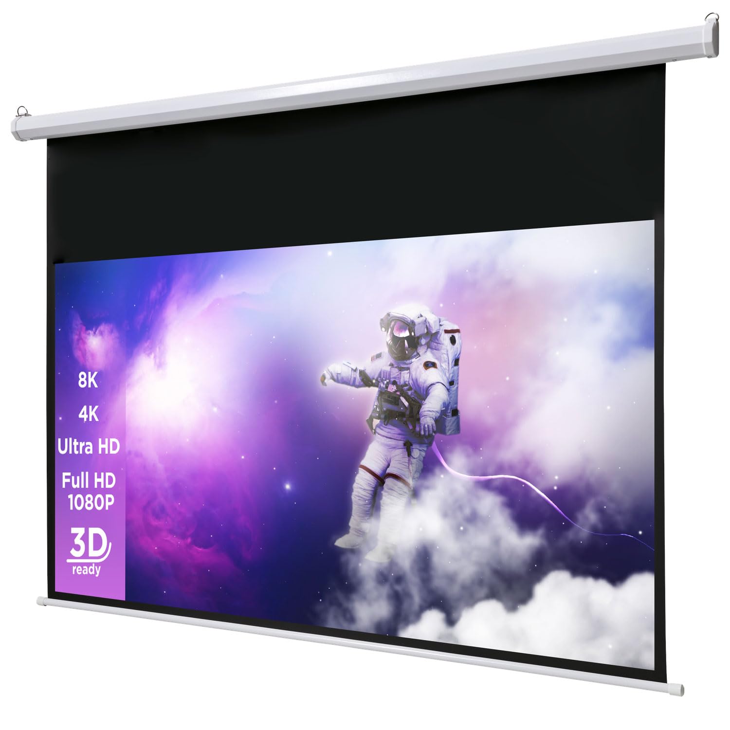 Celexon Basic Écran de Projection Motorisé 110" 240x135 cm 16:9 Full-HD 4K Home Cinéma