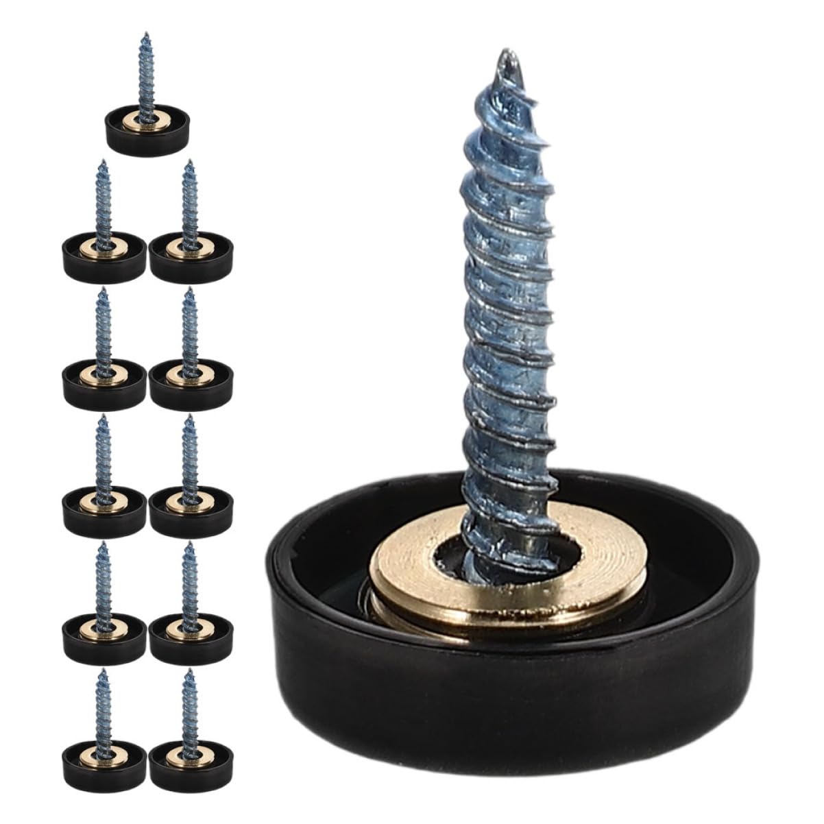 Zerodeko 12Pcs Decorative Stainless Steel Mirror Screws Cap Covers for Nails Advertising Fasteners for Bathroom Wardrobes and Furniture Installation