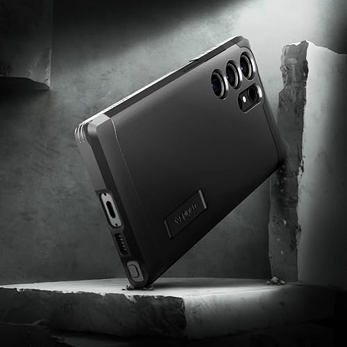 Miniatura 3 de Spigen Funda Tough Armor diseñada para Galaxy S23 Ultra (2023) Soporte de apoyo Protección de grado militar - Negro